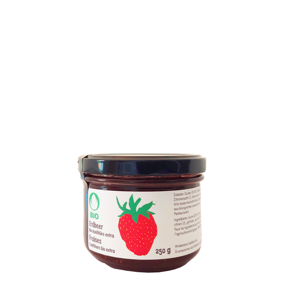 Erdbeer Bio Konfitüre Extra | Haltbarmacherei